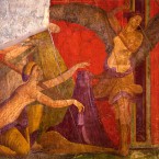 Fresko aus der Mysterienvilla nähe Pompeji - Enthüllung des Phallus - 2