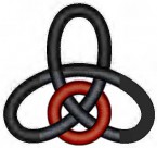 Kleeblattknoten - falsch mit Reparatur (zu: Knotentheorie von Jacques Lacan)